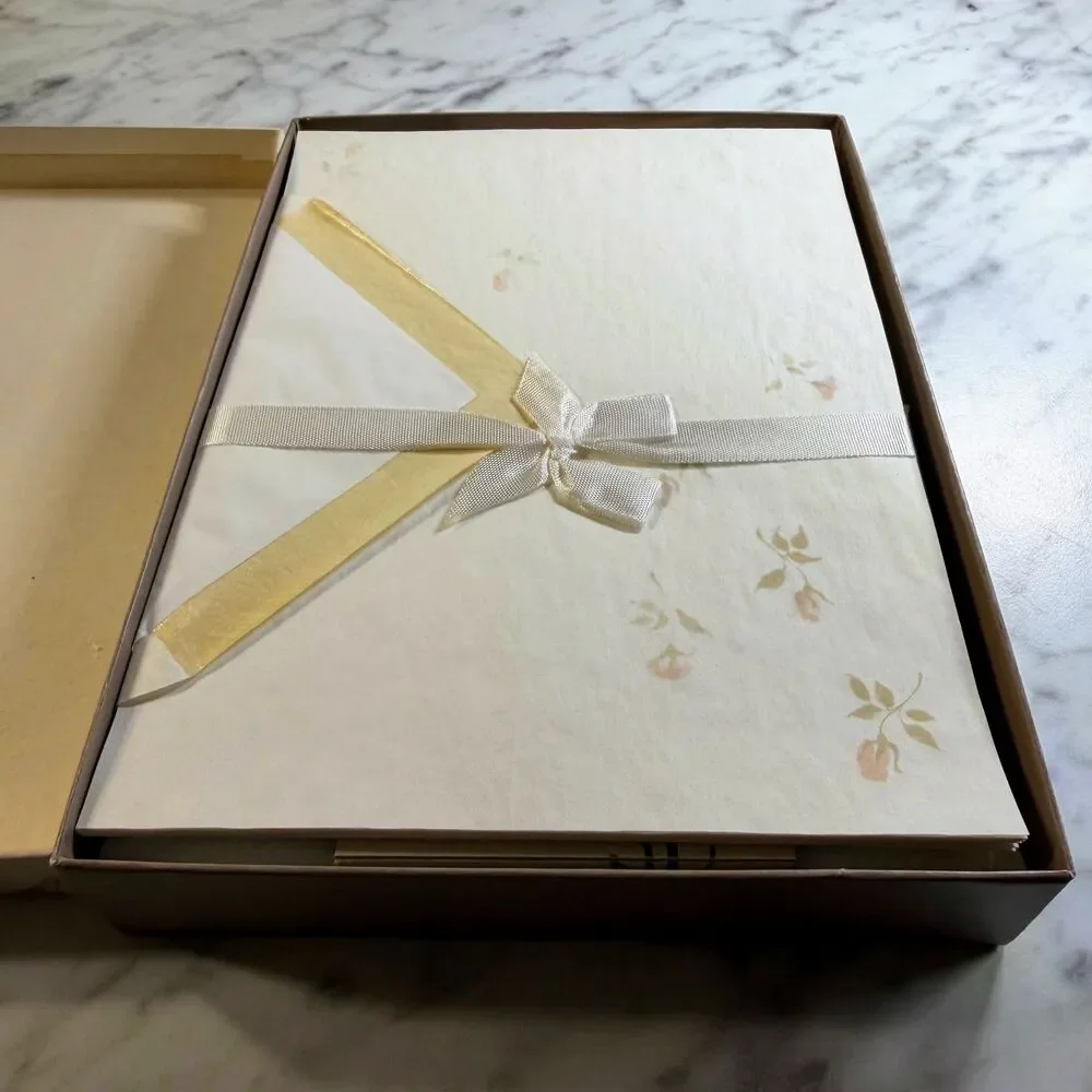 Vintage Montag's Dearest Boxed Stationery Set, Near Complete